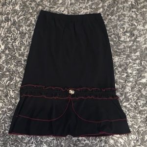 Ladies Black and Red Skirt Size Medium